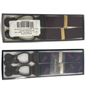 NWT Brooks Brothers TWO PAIRS‎ Adjustable Suspenders NIB Lobsters Blue Red